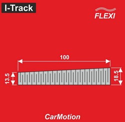 I-Track HCT9400T - FLEXI overgangssegment 1,35/1,85 × 10 cm – 12 stuks