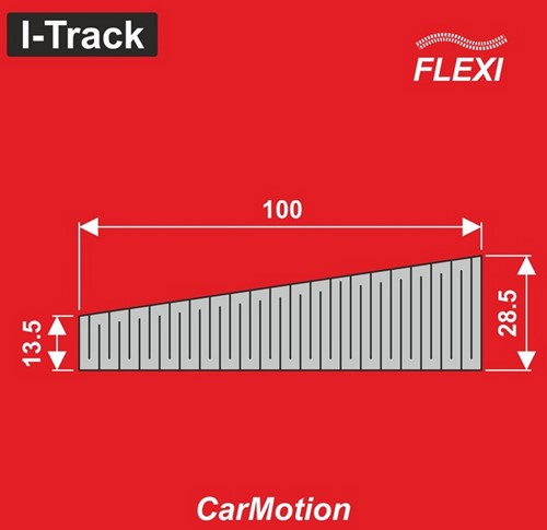 I-Track HCT9403T - FLEXI overgangssegment 1,35/2,85 × 10 cm – 12 stuks-2