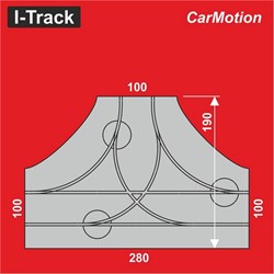 I-Track HCT9405D- Beddingplaten T90° V2 kruising CarMotion