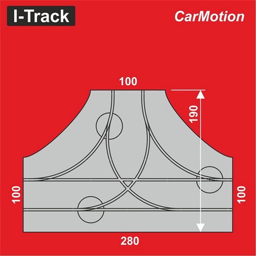 I-Track HCT9405D- Beddingplaten T90° V2 kruising CarMotion