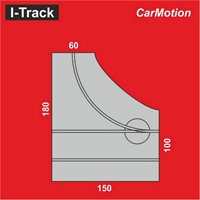 I-Track HCT9405F - L-kruising 90° naar rechts met eenbaans aftakking