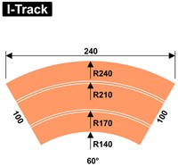 I-Track HCT9406C - Gebogen segment  van 60° voor CarMotion-2