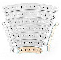 I-Track HCT95620D-B - Sjablonen voor R2/R3 gebogen lijnen met bedding H0