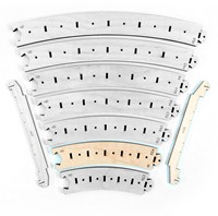 I-Track HCT95620E-B - Sjablonen voor R3/R4 gebogen lijnen met bedding H0
