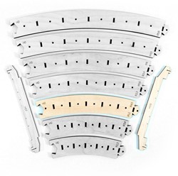 I-Track HCT95620G-B - Sjablonen R1/R2:R4/R5 gebogen lijnen met bedding H0