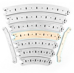 I-Track HCT95620K-B - Sjablonen R2/R3:R5/R6 gebogen lijnen met bedding H0