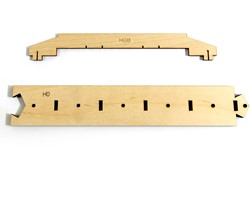 I-Track HCT95620S-B - Sjablonen voor rechte lijnen met bedding H0
