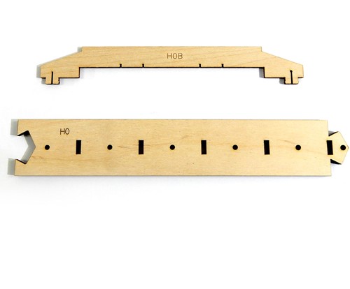 I-Track HCT95620S-B - Sjablonen voor rechte lijnen met bedding H0