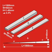 I-Track HCT9603 - H0 Helling H0 1700x60 Hoogte 1- 40mm=2,2%-2
