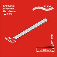 I-Track HCT9605F - H0 Helling H0 600x60 FLEXI Hoogte 1- 14mm=2,2%-2