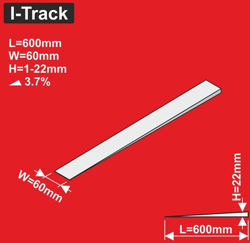 I-Track HCT9607 - H0 helling 600x60 Hoogte 1-22mm = 3,7% 6 stuks-2