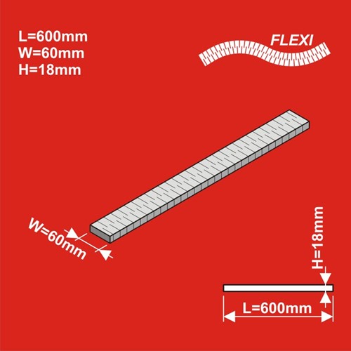 I-Track HCT9615F - H0 Spoorwegdijk 600x60x hoogte 18 mm FLEXI-3
