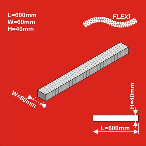 I-Track HCT9617F - H0 Spoorwegdijk 600x60x hoogte 40 mm FLEXI-3