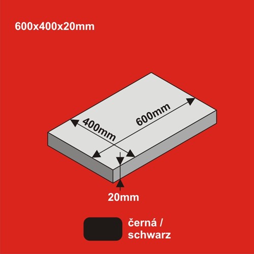 I-Track HCT9640B - Spoorplaat 600x400x20 mmZwart-2