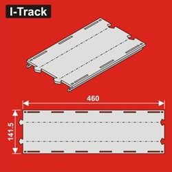 I-Track HCT9655D - H0 Recht dubbelspoorsegment 141,5x460mm 4st.