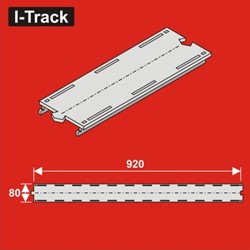 I-Track HCT9657 - H0 Recht enkelsporig segment 80x920mm 2 stuks