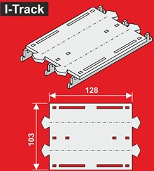 I-Track HCT9705DXA - Verloopstuk voor I-Track segmenten H0 dubbelspoor