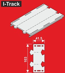 I-Track HCT9715D - TT recht segment, 2-spoor. 41,5 mm, breedte 103,6 st