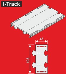 I-Track HCT9716D - TT recht segment, 2-spoor. 43 mm, breedte 103,6 stuks