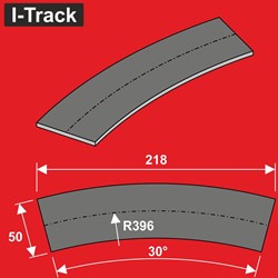 I-Track HCT9738B - Spoorwegballastelementen Ra396x50x5mm 30° 12 stuks