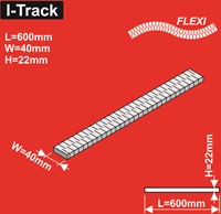 I-Track HCT9786F - TT spoordijk FLEXI 600x40x hoogte 22 mm, 6 stuks.-2