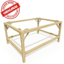 I-Track HCT9852Y - Onderconstructies van geschaafd hout, 110x100 cm, hoogte 66 cm.