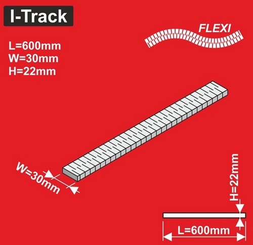 I-Track HCT9966F - N-spoordijk FLEXI 600x30 hoogte 22mm, 6 stuks-2