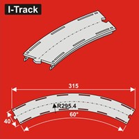 I-Track HCT9981 - Enkelsporige gebogen seg.,R295,4mm,60°,B. 40,3st.