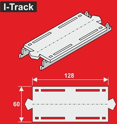 I-Track HCT9705XA - Verloopstuk voor I-Track segmenten H0 enkelspoor