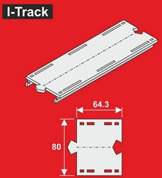 I-Track MC24064 - Märklin C-Rails H0 Recht segment 1-spoor 80x64,3mm 6st
