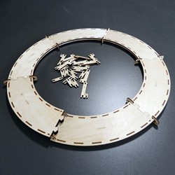 I-Track MC24130DR3A - Märklin C-Rails H0 Rondela volgende verdieping R1/R2, 360°, bouwpakket