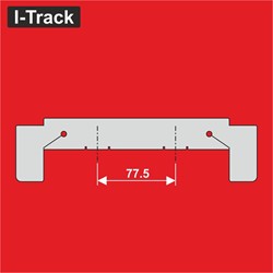 I-Track MC24130R - Märklin K+C-Rails H0 Afstandhouders Rondela H 77,5 mm, 12 stuks, H0