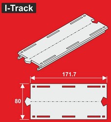 I-Track MC24172 - Märklin C-Rails H0 Recht segment 1-spoor 80x171,7mm 6 stuks