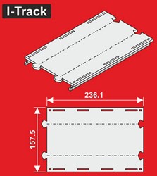 I-Track MC24236D - Märklin C-Rails H0 Rechte segmenten 2-rail 157,5x236,1mm 6st