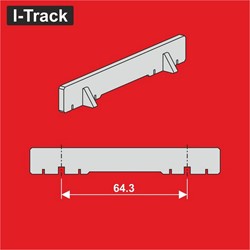 I-Track MC24330H - Märklin K+C-Rails H0 Afstandhouders H 64,3 mm 12 stuks